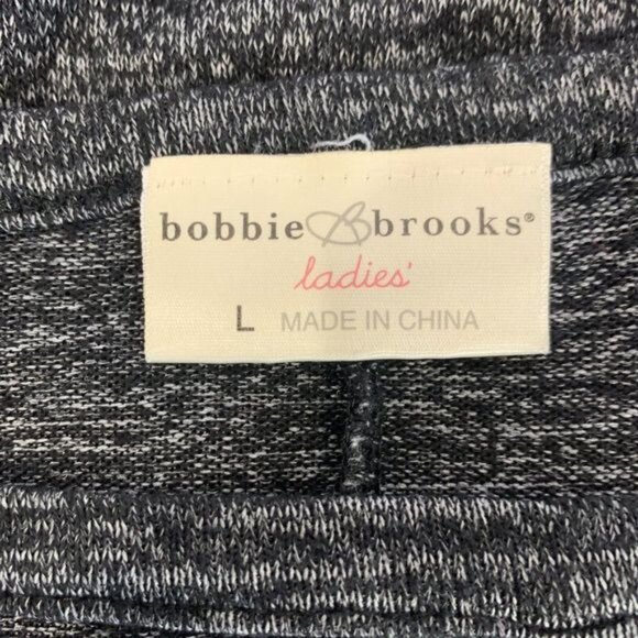 Bobbie Brooks Ladies Black & Gray Short Sleeve Top Size L Rayon/Polyester/Spande - Picture 5 of 6